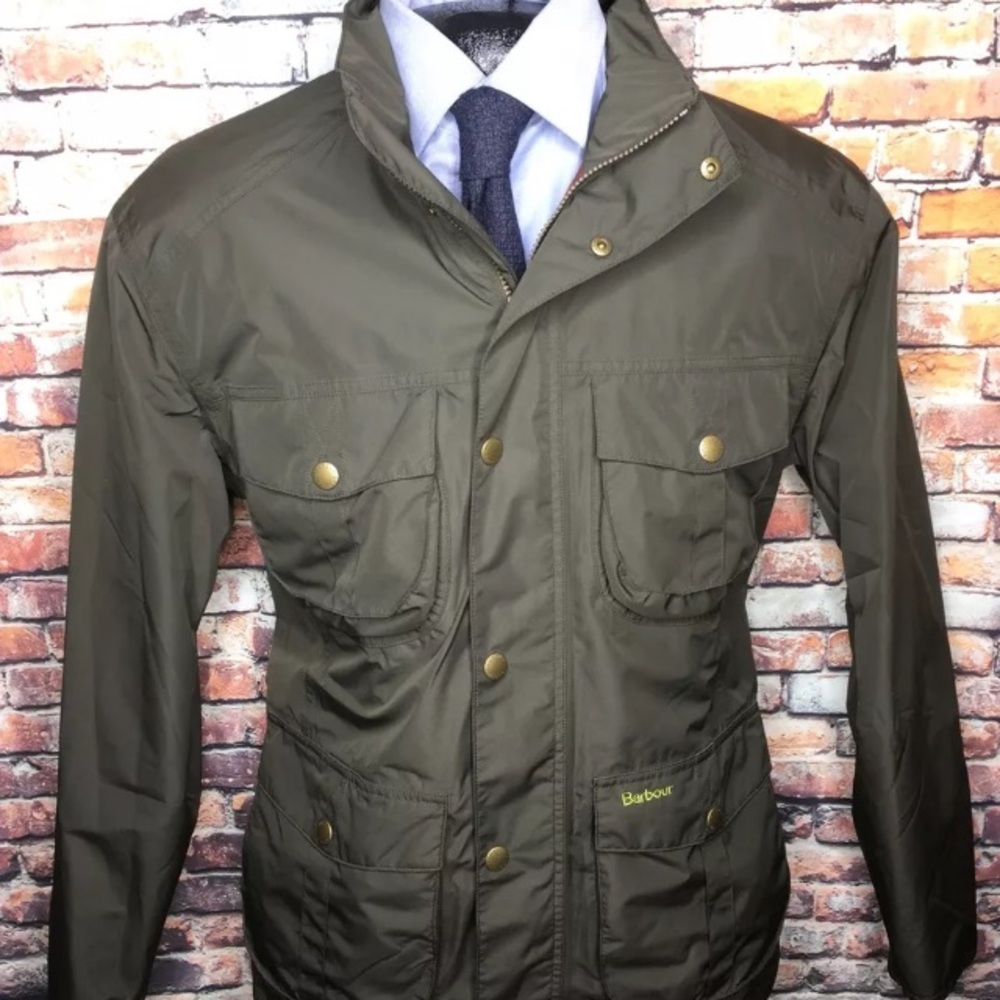 New Barbour Field Jacket Olive Green Rain Coat